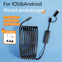 Endoscope Camera For Android Iphone&IOS Smartphone Car Pipe Automotive Boroscope Sewer Inspection To