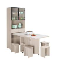 【品愛生活】里特斯2.7尺仿石面多功能組合餐桌櫃(80cm)