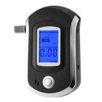 Digital Breath Alcohol Tester LCD Analyzer Breathalyzer With 5 Mouthpiece High Sensitivity Professional Quick Response AT6000