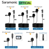 Saramonic LavMicro U3 Series Type-C Condenser Lavalier Lapel Microphone for Mobile Phone Android DJI Osmo Action Pocket Youtube