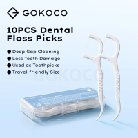 GOKOCO 10PCS / 50PCS Dental Floss Picks | Deep Clean Teeth Gap | Portable Toothpick Flosser | Travel