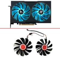 2pcs 95mm 4pin DIY Cooling Fan Radeon RX 6650XT GPU FAN For PowerColorRadeon RX 6650XT video card fans