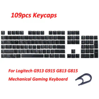 109 PCS Black Keycaps US Layout for Logitech G813 G815 G913 G915 TKL Mechanical Gaming Keyboard
