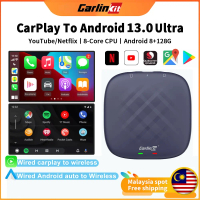 Kotak Ai Carlinkit CarPlay, Tukar Berwayar ke Android 13, GPS 4G-LTE Terbina dalam, Tersedia dalam 8