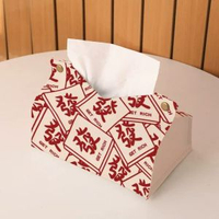 新款國潮紅色麻將發紙巾盒家用客廳抽紙盒輕奢紙抽收納盒餐廳