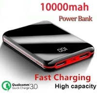 10000mAh Display Mini Power Bank with External Battery Power Bank for Xiaomi lphone 30000 mAh Portable Charger