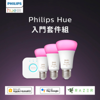 PHILIPS 飛利浦照明 Hue 全彩情境 入門套件組 A60燈泡+橋接器 (PH002)