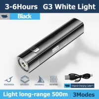 Super Bright LED Flashlight USB Rechargeable 18650 Battery Led portable Torch for Night Riding Camping Flash Light