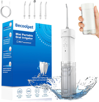 [4美國直購] Becoolpet 迷你可摺疊手持式沖牙機 200ML 容量 USB 充電 Mini Water Dental Flosser