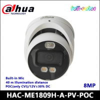 Dahua HAC-ME1809H-A-PV-POC 4K HDCVI Full-Color Active Deterrence Fixed Eyeball Camera HAC-ME1809H-A-PV