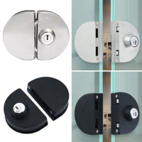 Punch-Free Hardware Stainless Steel Security Safety Locks Cabinet Display Lock Glass Door Lock Lockset