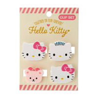 【震撼精品百貨】Hello Kitty 凱蒂貓-三麗鷗 造型4入夾子*92322 震撼日式精品百貨