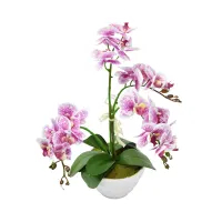 Bunga Artifisial Anggrek Phalaenopsis - Putih/ungu