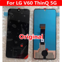 6.8" Original LCD For LG V60 ThinQ 5G Display Touch Screen Digitizer Assembly with Frame Sensor Phone Pantalla Parts LM-V600