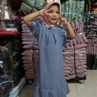 Daster Anak Fuji Umur 2/4 Tahun Cringkle Polos 100/ 5 pcs