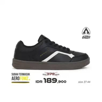 Aerostreet 37-44 Diego Coklat Tua Hitam Hitam - Sepatu Sneakers Casual Pria Wanita Diego EU ​- 37