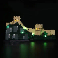 USB Light Kit for Lego Architecture Great Wall of China 21041 Brick Building Blocks-(Not Included Lego Model)