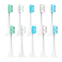 10PCS Replaceable For XIAOMI MIJIA T300/500/700 Brush Heads Sonic Electric Toothbrush Soft DuPont Bristle Brush Vacuum Nozzles