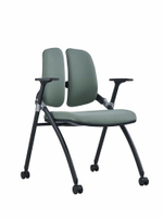 培訓椅帶桌板折疊椅會議椅辦公椅職員椅學生椅培訓桌椅一體帶滑輪