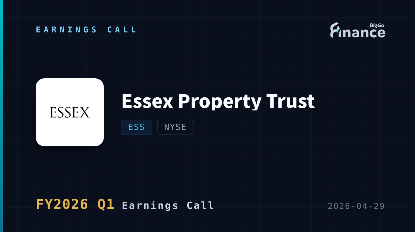 [ESS Q1 2026 Earnings Call] Essex Property Trust Beats FFO Guidance ...