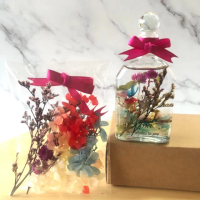 【A-ONE 匯旺】浮游花DIY材料包 乾燥永生花 不凋滿天星 捧花蓬萊松 富貴豆 乾燥花束材料 不凋花玫 H35