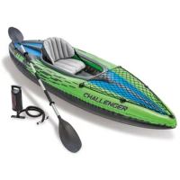 Intex 68305 Challenger K1 One Person Canoe Raft PVC Inflatable pedal Kayak hausboot