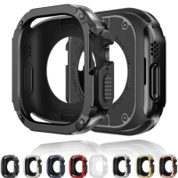2 In 1 Case for Apple Watch 49mm 41mm 45mm 40mm 44mm TPU + PC Shockproof Protector Bumper for Iwatch Series Ultra 8 7 6 5 4 SE