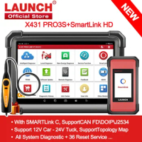 2024 New LAUNCH X431 X431 PRO3S+SmartLink HD/ HDIII 10.1' 12V Car 24V Truck Diagnostic Tools All System Topology Map OBD Scanner
