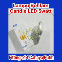 lampu bohlam candle led 5w / bohlam hias LED 5wat / lampu bohlam putih