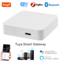 Tuya ZigBee Gateway Hub Multi-mode Bluetooth Mesh Zigbee Gateway Sensor Smart Life Control Work With Alexa And Google Home