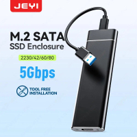 JEYI USB 3.1(5Gbps) M.2 SATA SSD Aluminum Enclosure Automatically Sleeps After 30 Minute - Supports 