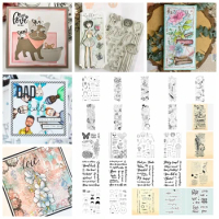New Arrival 2022 Dogaholic Missees Man Clear Stamps Thank You Good Luck Sentiments Stamp for Scrapbooking Cards Making X20