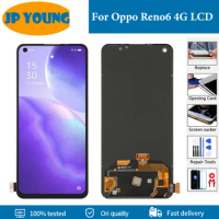 6.4" Original AMOLED For OPPO Reno6 LCD CPH2235 Display Touch Screen Digitizer Assembly For Oppo Reno 6 4G Replacement Parts