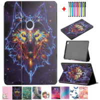 Wolf Funda For Samsung Galaxy Tab A7 Case 2020 10.4 SM-T500 T505 Tablet PU Leather Shell For Samsung Tab A7 Lite Cover 2021 T220