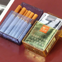 Plastic Thick Cigarette Case Box Holder Shining Cigarette Box Case Portable Cigarette Holder Container Smoker Cigarette Box Gift