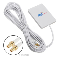 Double TS9 connector 4g Lte Pannel Antenna 3g 4g external Anetnna for huawei ZTE modem router 2M cable