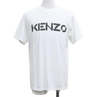 【KENZO】KENZO經典胸前字母LOGO棉質短袖T恤(男款/白)