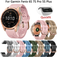 QuickFit 20mm Silicone Strap For Garmin Approach S70(42mm) Watch Band For Garmin Fenix 7S 6S Epix Gen Pro2 Instinct 2S Wristband