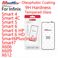 5Pcs OCA Glass For Infinix Smart 4 4C 5 6 6HP 6HD 6Plus India X606 609 612 Mobile Phone Front Screen Replacement Glass with OCA