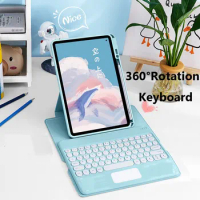 For Samsung Galaxy Tab S6 Lite 2024 10.4inch A9 Plus 2023 S8 S7 11inch S9 FE 11 A8 10.5 2021 720 Rotate Case Touchpad Keyboard
