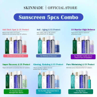 [Cod] SKINMADE Combo Set - Sunscreen Spf50 + Face Serum + Moisturiser + Cleanser (5 Pcs) 1Ec6b3