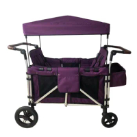 Multi Function Twin Double Baby Stroller Aluminium 4 Seater Twin Baby Kid Wagon