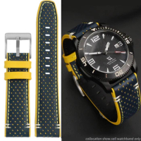 High quality Stomatal cowhide watchband men's 22mm For Hamilton Breitling omega Mido Citizen fossil Genuine leather watch strap