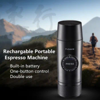 Portable Nespresso coffe maker Espresso Rechargeable Coffee Machine Outdoor Travebuilt-In Battery Extraction Powder &amp; Capsule