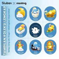 [1 Set: 9Pcs] Ohsome - Sluban Nailong Mystery Blind Box Double Dragon Attack Collectibles | Gacha Se