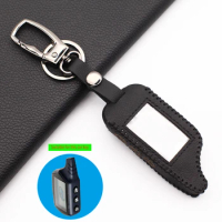 Leather Key Case Cover for Car Alarm System Security Starline Russian Vehicle A91 A61 B9/B6 2-Way B9 LCD Keychain Remote Control