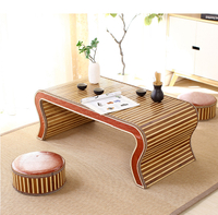 โต๊ะและเก้าอี้เรียนภาษาจีนพิธีชงชา Go โต๊ะโรงเรียนเอกชนโบราณโต๊ะน้ำชาเสื่อทาทามิสานไม้ไผ่โต๊ะคัดลายมือเด็กอนุบาล