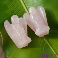 粉晶天使雕件/擺件(一對) 桃花 感情 人緣 心輪 水晶 礦石 聖壇擺飾 拍照道具 🔯聖哲曼🔯
