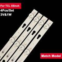 3V 1063mm Backlight Led Light Strip For TCL 55inch 55HR332M12A0 4C-LB550T-HRC 4Pcs/Set Tv Repair Parts 55FS435Q 55D1200 55PHL550