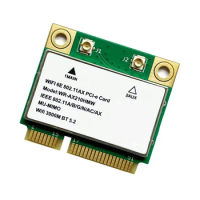 Dual Band Network WiFi Card Bluetooth-compatible 5.2 2.4G/5GH Wireless Card Mini PCI-Express Wireless Network Adapter for Laptop